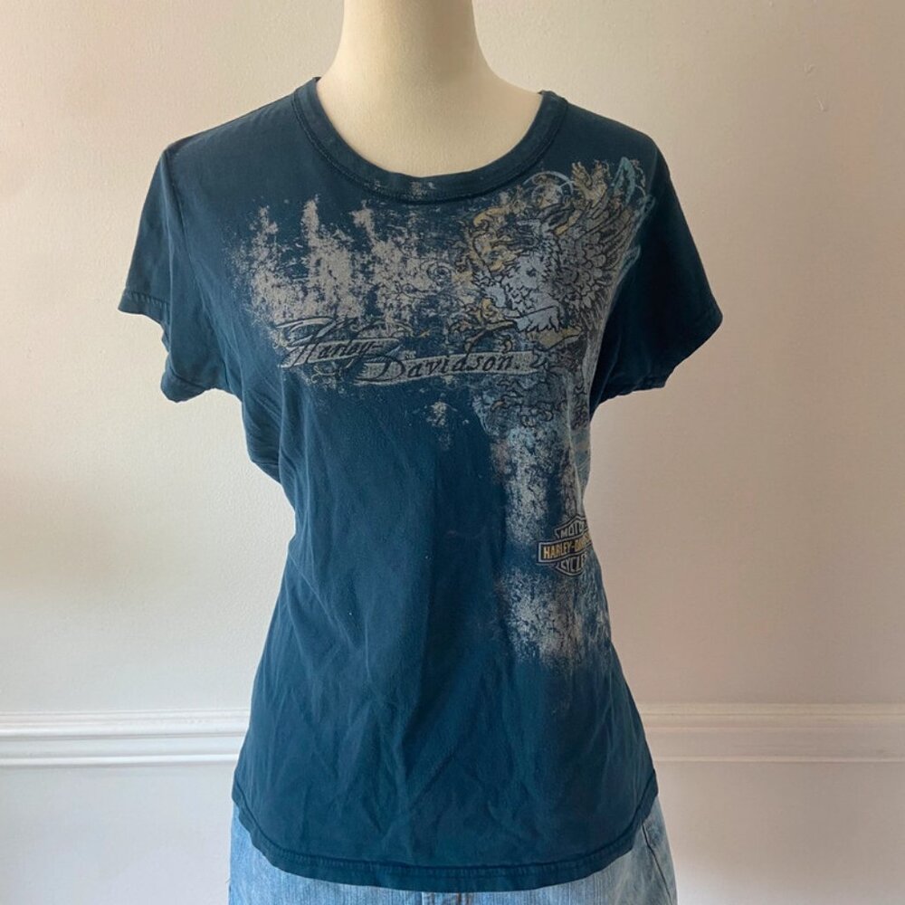 Harley Davidson blue graphic tee